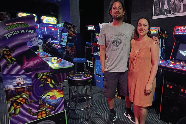 James and Tatiana in Stanthorpe's latest venture for kids, the Retro Arcade that opened at the beginning of December.