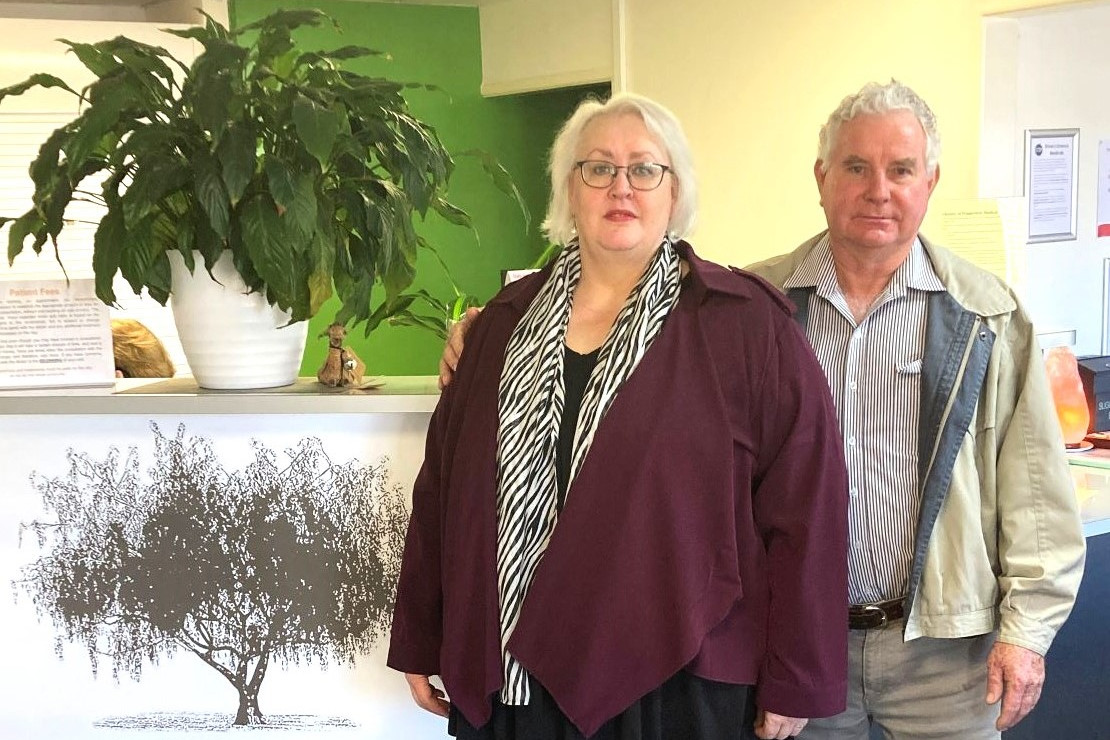 Barbara and Errol Austin - devastated by the closure of their clinic.