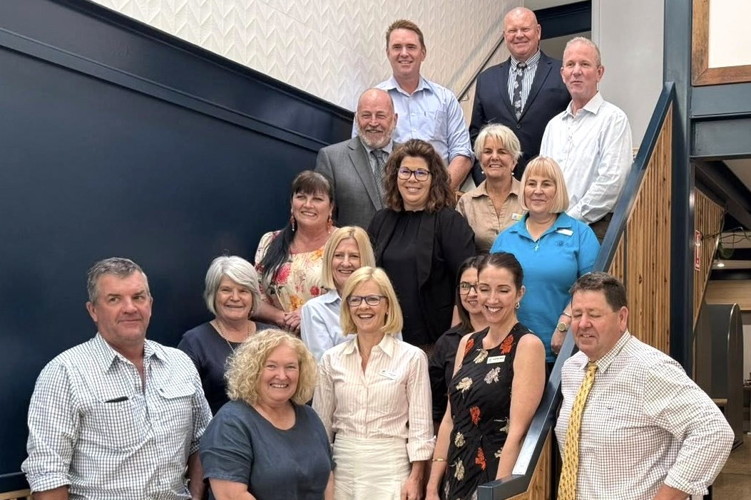 Members of the Border Regional Organisation of Council including Cr Sheryl Windle (second from left) and Mayor Bronwyn Petrie (third from left, above Cr Windle).