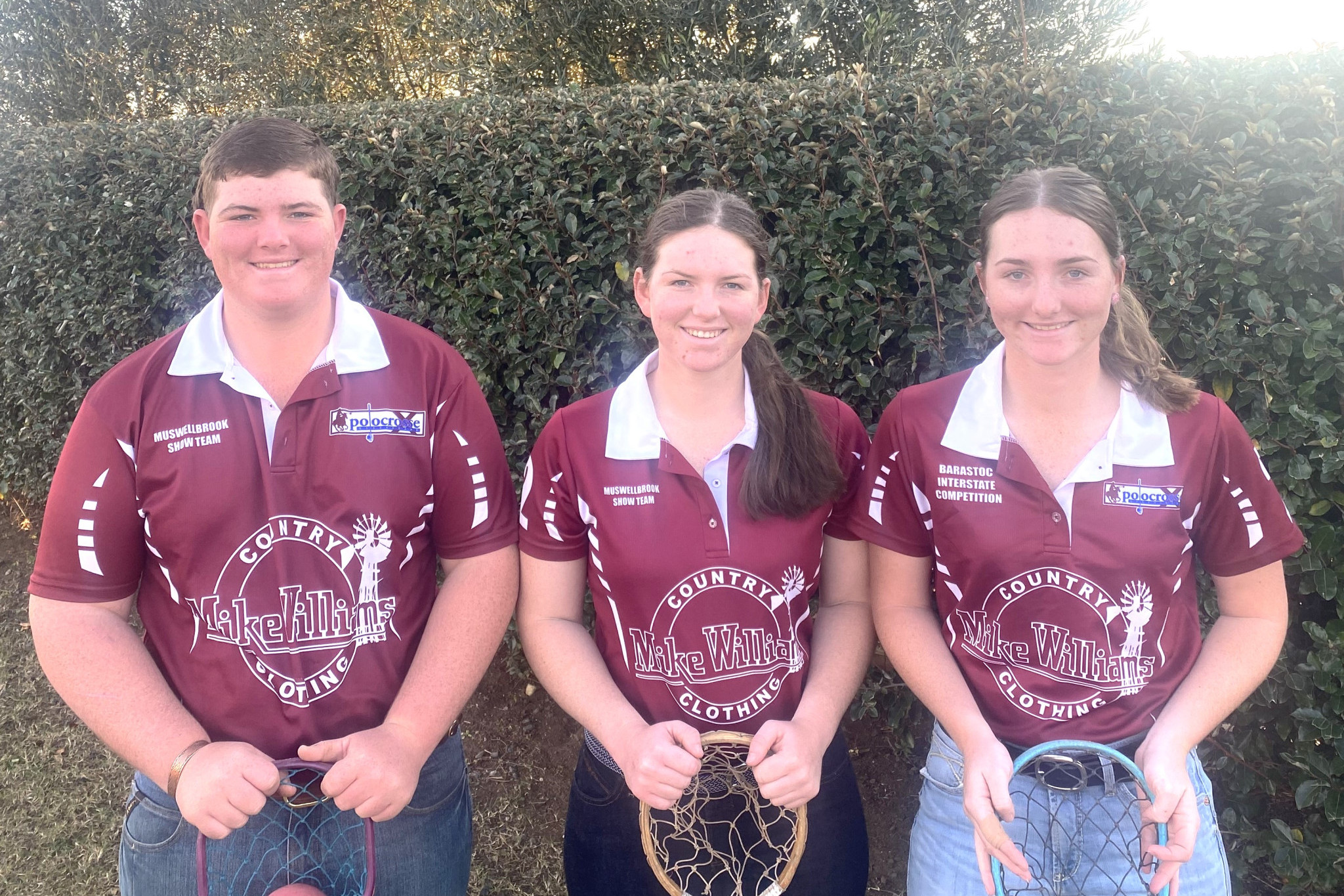 Ted, Madeline and Annabelle Gleeson from Warwick will play in the Chinchilla Nationals in polocrosse on June 25-30. Photo Contributed.