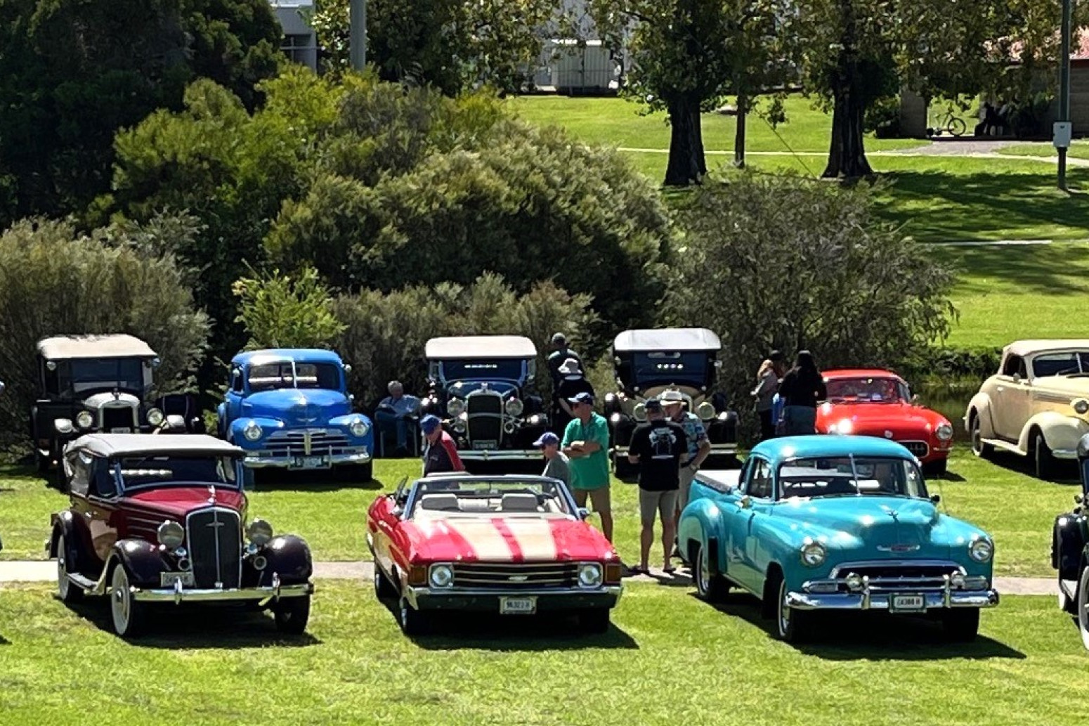 Some of the unique vintage Chevrolets at Quart Pot Creek on April 16.